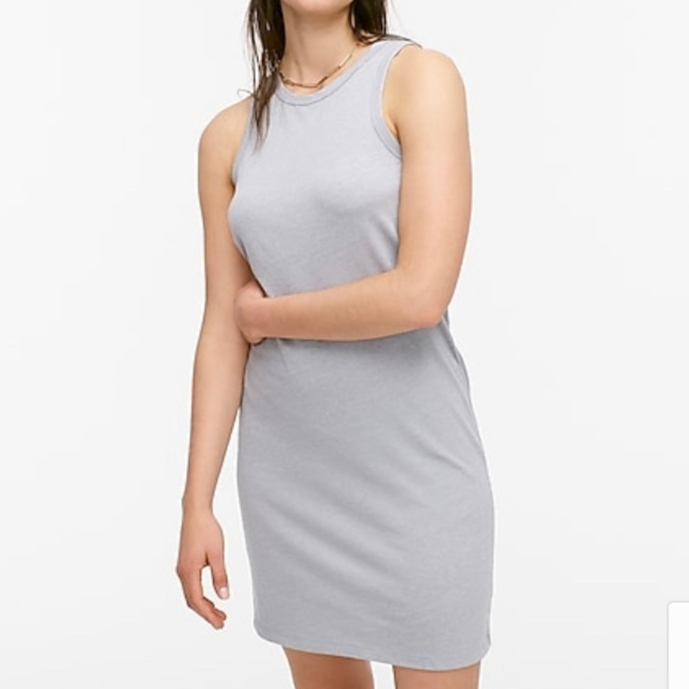 NWT J.Crew Knit Cutaway Mini Dress Gray Heather Platinum Size XL